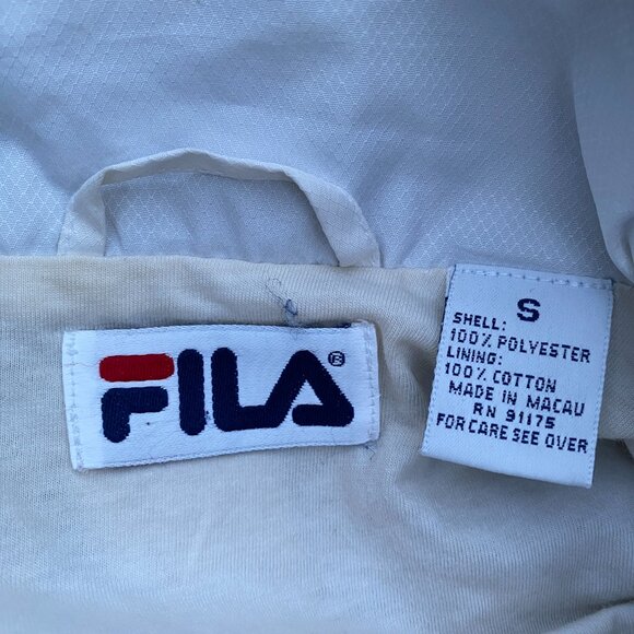 Fila White & Gray Colorblock Windbreaker Jacket | Women’s Small - Picture 9 of 13